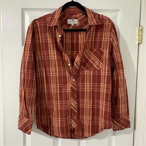 Men's Canterbury Of New Zealand Long Sleeve Plaid Button-Up Shirt size Small